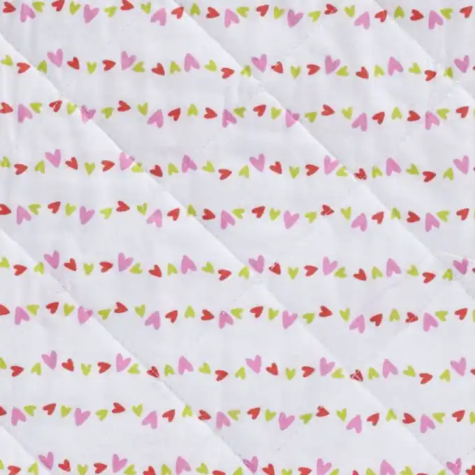 Neue Kollektion Kinder Patchworkstoff Cabane rosa zweifarbig 150cm