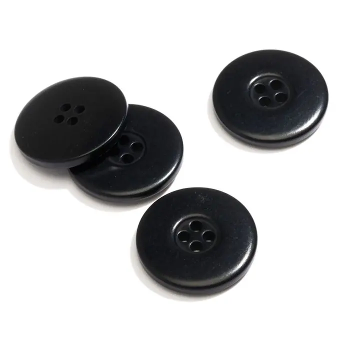 Corozo-Vierlochknopf 22 mm Schwarz Wochenendangebot