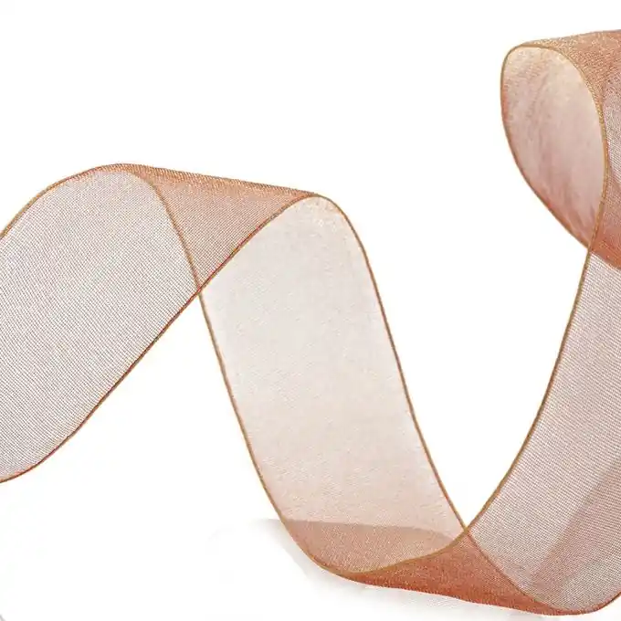 Original Organdi-Band 25 mm Irisierend Orange