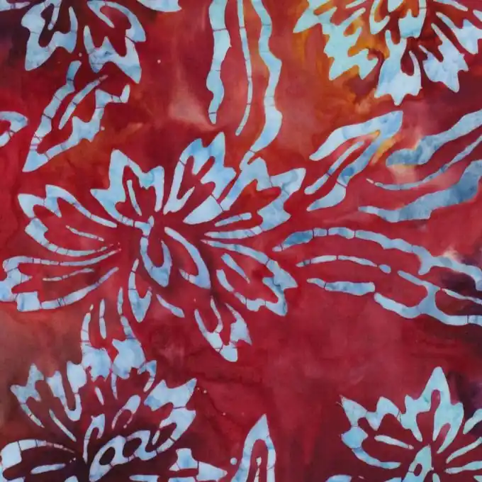 Sonderangebot Batik-Stoff Blumenmuster Lila-Rosa 145cm Breite