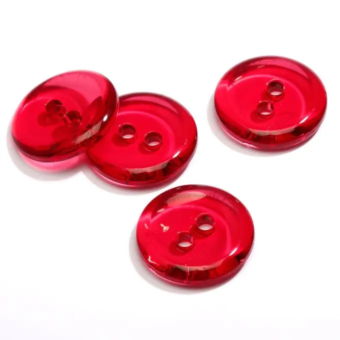 Transparenter Roter 2-Loch Knopf 22mm – Cuvette Angebot