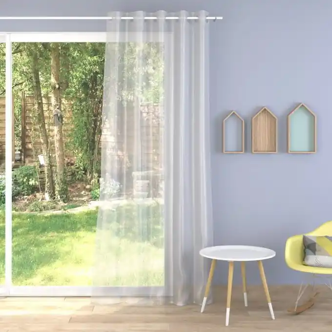 Handgefertigt Beschwerte Gardinen Flotte einfarbig, weiß, in großer Breite