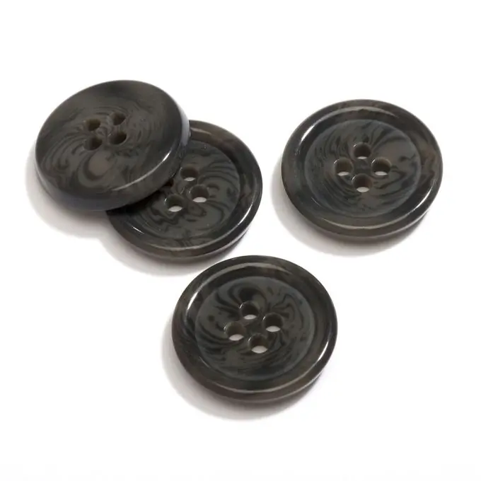 Markenprodukt Knöpfe 4 Löcher grau