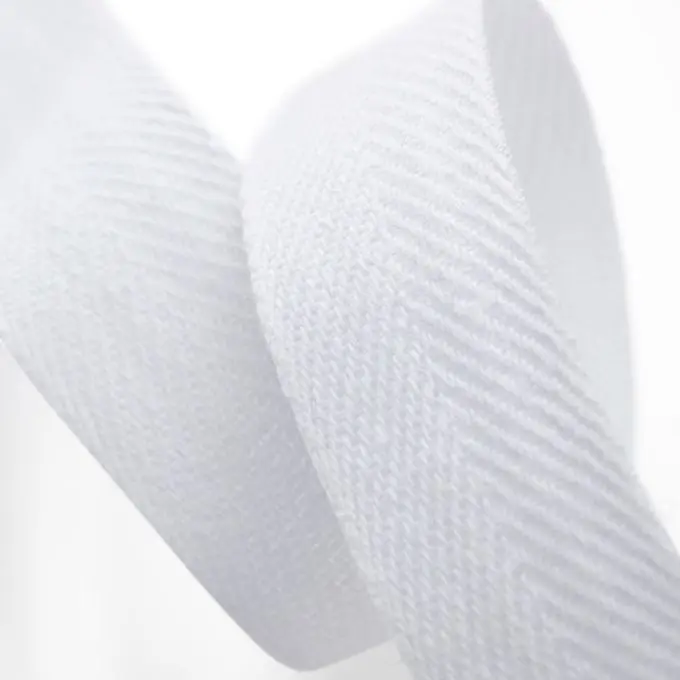 Chevron-Satinband 25mm Weiß – Elegantes Zierband Preisknaller