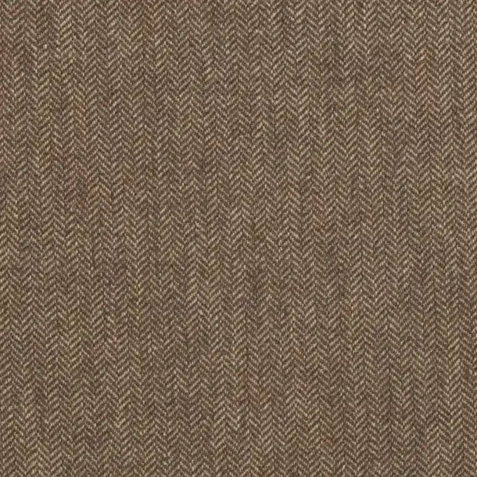 Geld-Zurück-Garantie Beige Wollstoff Leicht Fischgrätmuster 140cm Breit