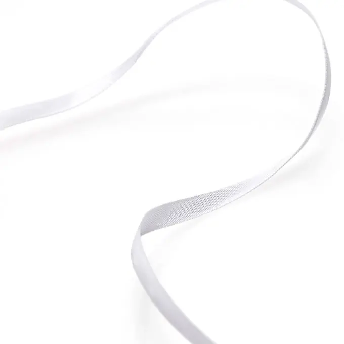 Highlight Bändchen zum Sticken, Weiß, 4 mm