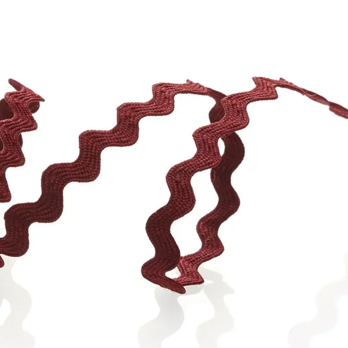 Neue Kollektion Zacklitze Bordeaux 8 mm