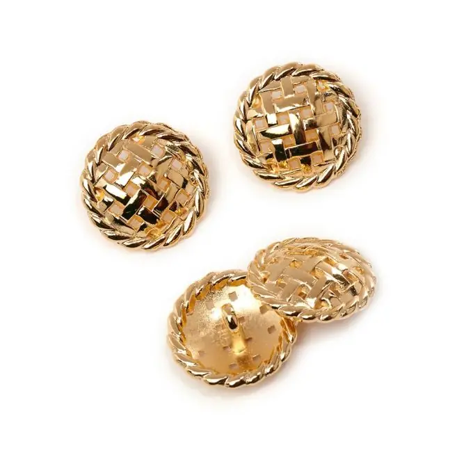 Vergoldeter Durchbruch-Knopf 18 mm Ab Werk