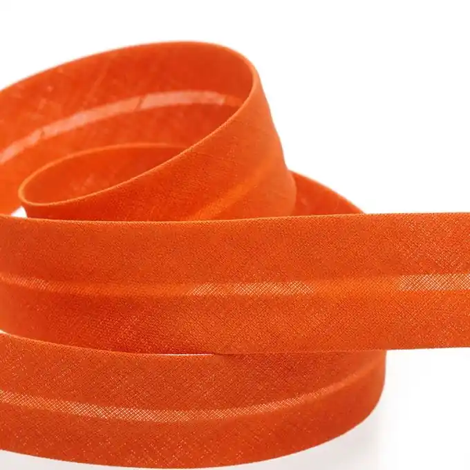 Schrägband für alle Textilien – Dunkles Orange, 20 mm Handgefertigt