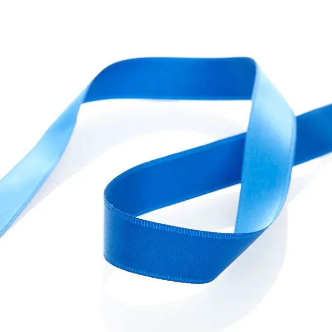 Sichere Zahlung Doppelseitiges Satinband 16 mm Elektroblau