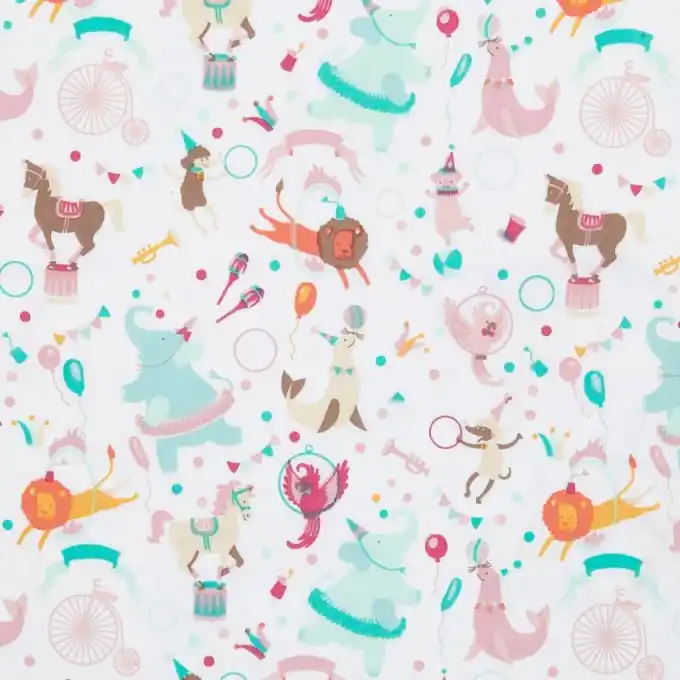 Angebot Zirkusmuster Bettlakenstoff 150 cm Breite