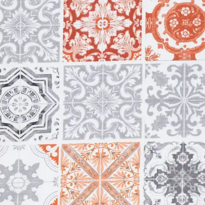Azulejos-Orangeton Cretonne, beschichtet 160cm Breite Gleich Bestellen