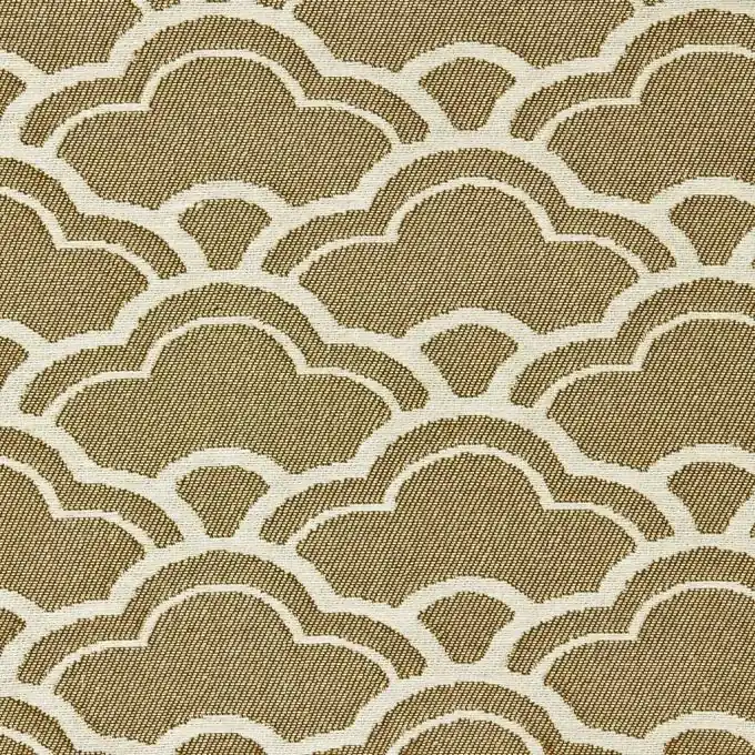 Solange Der Vorrat Reicht Jacquard-Stoff Goldene Wolkenmuster, 140 cm Breite