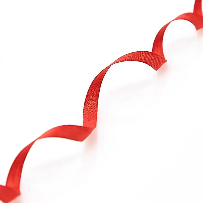 Billig Bändchen zum Sticken, rot, 4 mm