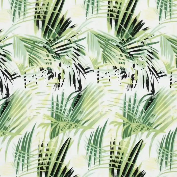 Handgefertigt Viskosestoff Palme Grün 135cm Breite