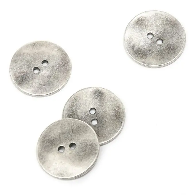 Knopf 2 Löcher Agoya silberfarben Jetzt Bestellen