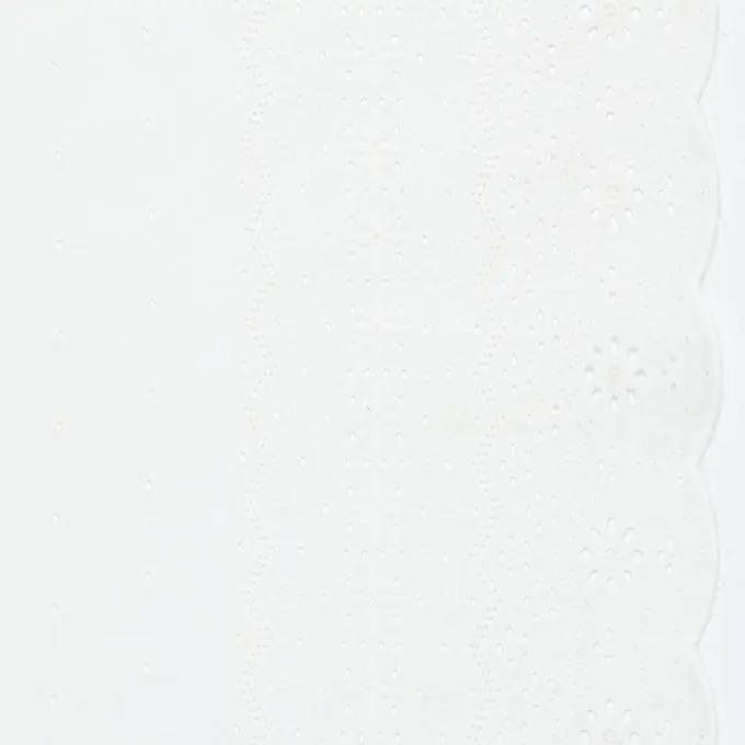 Baumwoll-Voile Bestickt Weiß 127cm Breit Handgefertigt