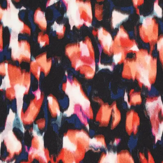 Günstig Abstrakter Druck Crêpe-Stoff, 147 cm Breite