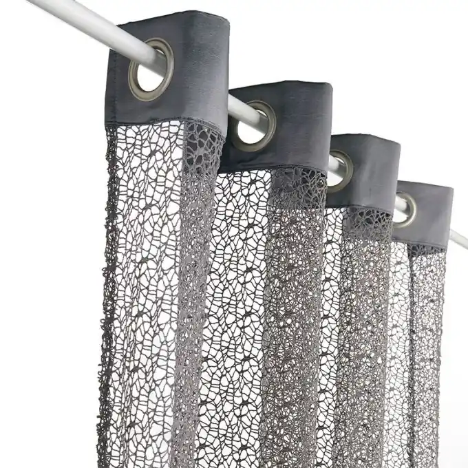 Weltweiter Versand Filet-Vorhang 140×260 cm Transparent