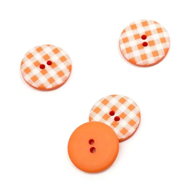 Sofort Bestellen Knöpfe 4 Löcher Blumen orange