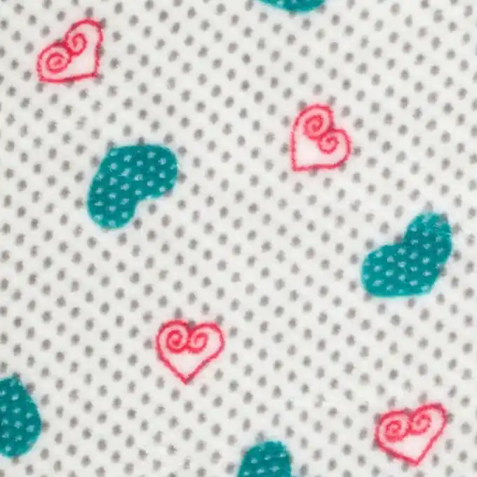 Highlight Weiße Herz-Pünktchen-Bettdecke 150 cm Breite