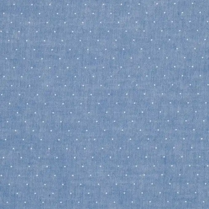 Top-Qualität Baumwoll-Chambray Stoff gepunktet, 112cm Breite