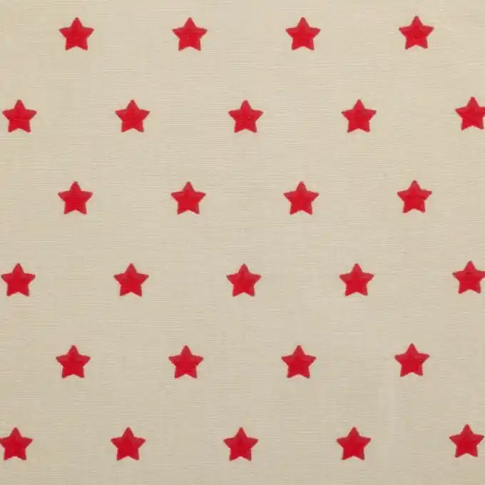 Weltweiter Versand Cretonne Sterne rot