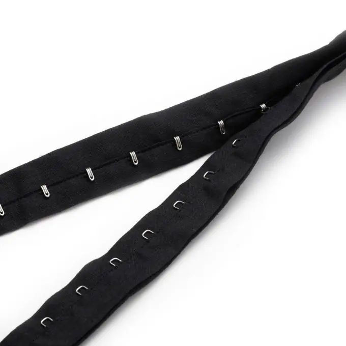 Billig Band mit Haken aus Baumwolle, schwarz