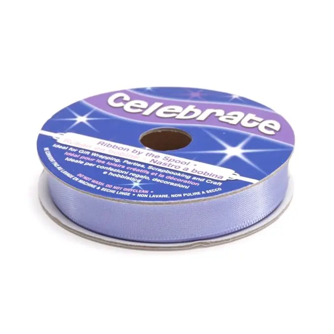 Billig Satinbandspule, parmefarben, 9 mm