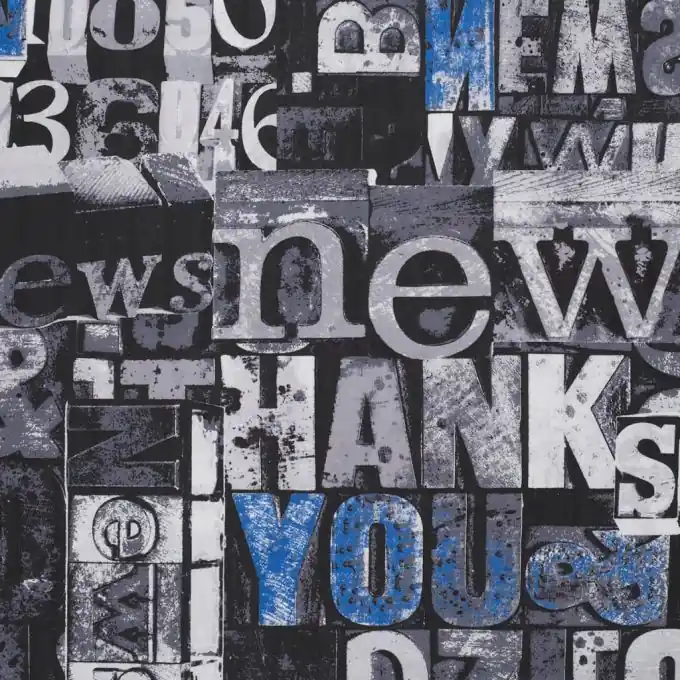 Baumwollstoff mit Buchstabendruck 160cm Breite Billig