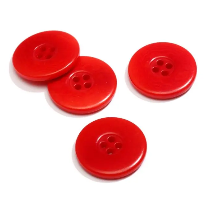 Knöpfe 4 Löcher Coroza rot Preisreduziert