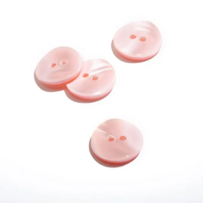 Knopf 2 Löcher rosa Hochwertig