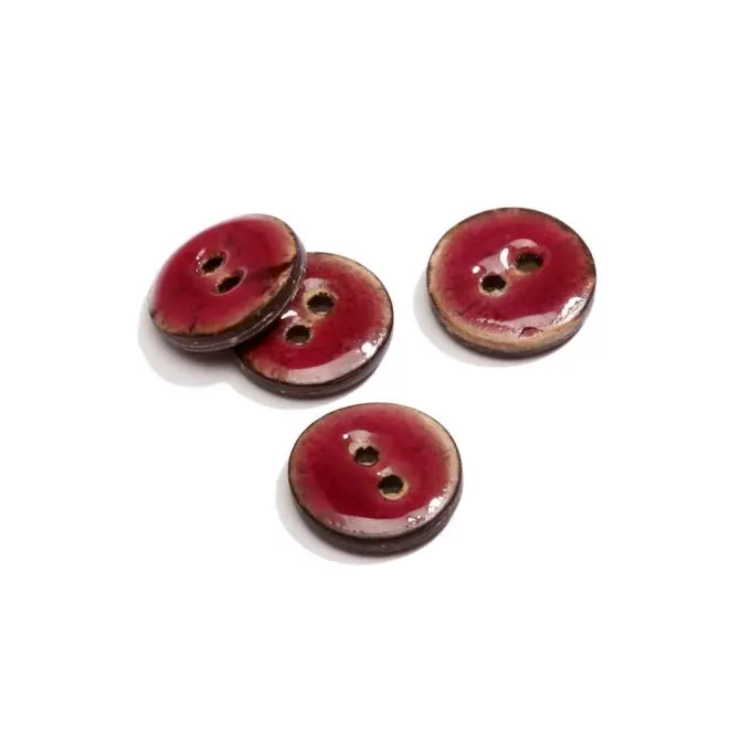 Lackierter Kokosknopf 15mm Pflaume 2-Loch Sichere Zahlung