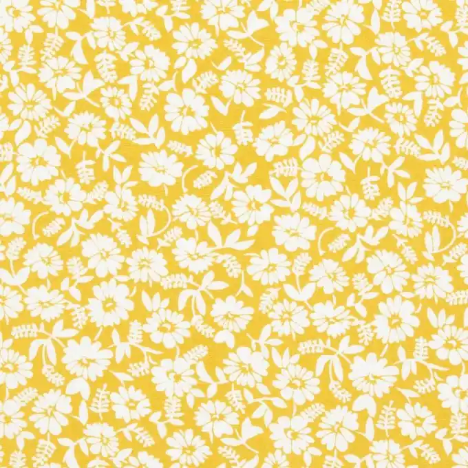 Sonderangebot Baumwollstoff Blumenmuster Weiß 140cm Breite