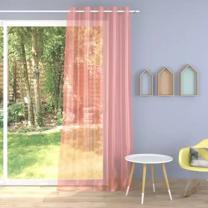 Knallerangebot Beschwerte Gardinen, koralle, in großer Breite