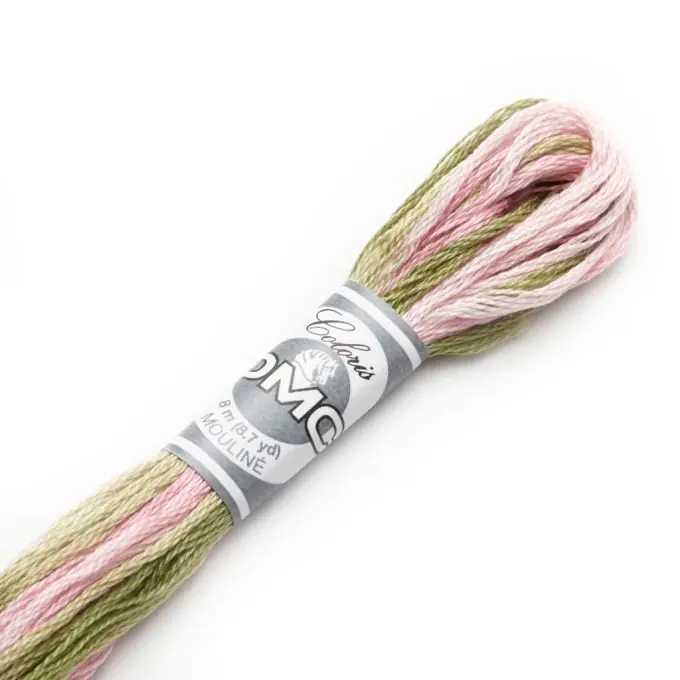 Mouliné-Faden Variation für Stickerei – rosa und grün – COL 4500 Nur Für Kurze Zeit