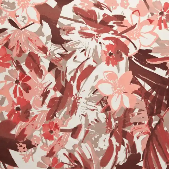 Blumendruck Baumwollsatin, 140 cm Breite Expressversand