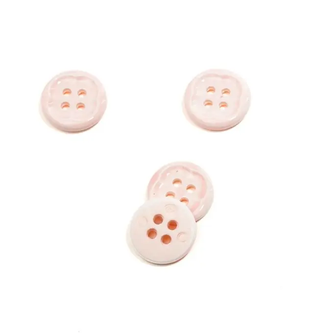 Knöpfe 4 Löcher Blumen rosa Neu