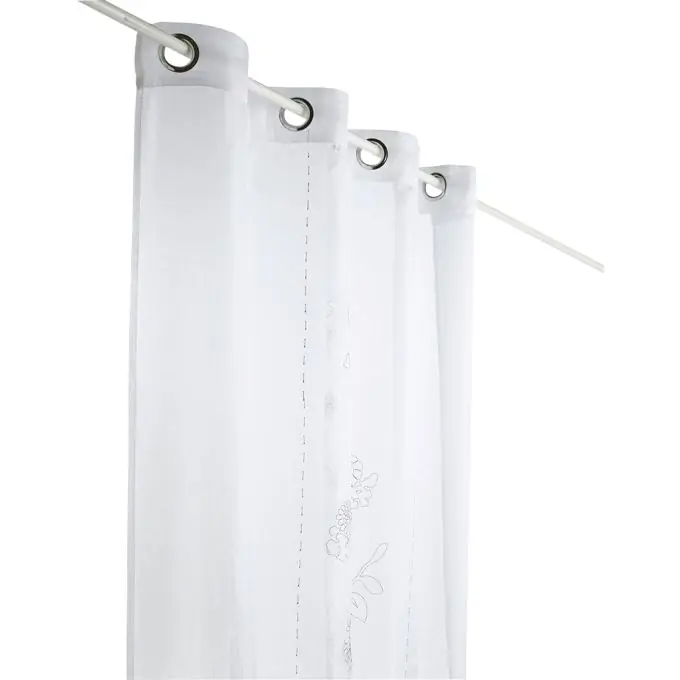 Echt Bestickter Gardinenschal Blumenmuster 140×240 cm