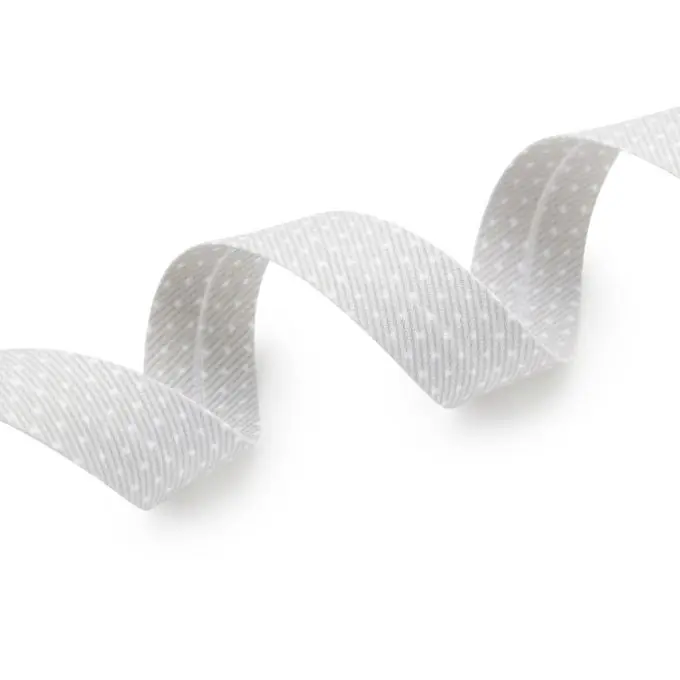 Angebot Schrägband maulwurfsgrau gepunktet, 20 mm