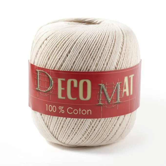 Ausverkauf Knäuel Häkelgarn Baumwolle Déco Nr.4, naturfarben