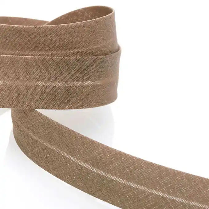 Geprüft Schrägband für alle Textilien – Hellbraun 20 mm
