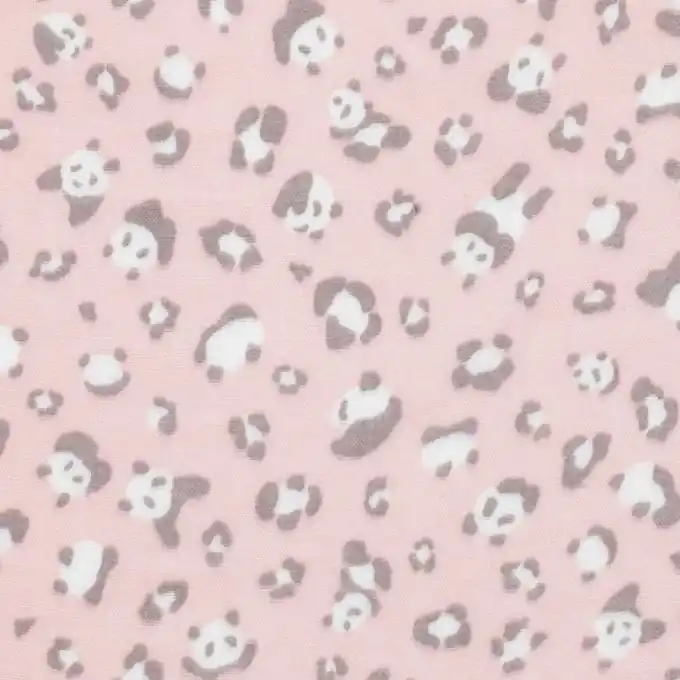 Panda-Druck Baumwollvoile Rosa 110 cm Breit Weltweiter Versand