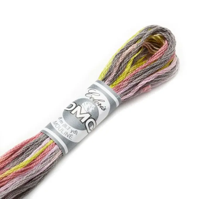 Mouliné-Faden Variation für Stickerei – blau und rosa – COL 4509 Preisknaller