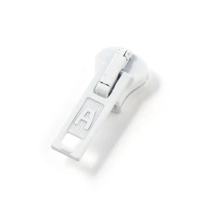 Geprüft Schieber für Reißverschluss, weiß