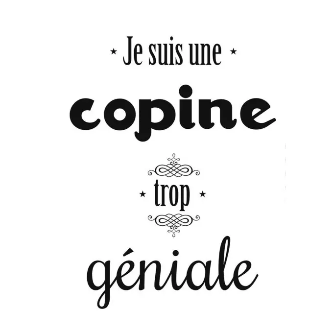 Aufbügelbarer Aufnäher – Copine géniale Sonderangebot