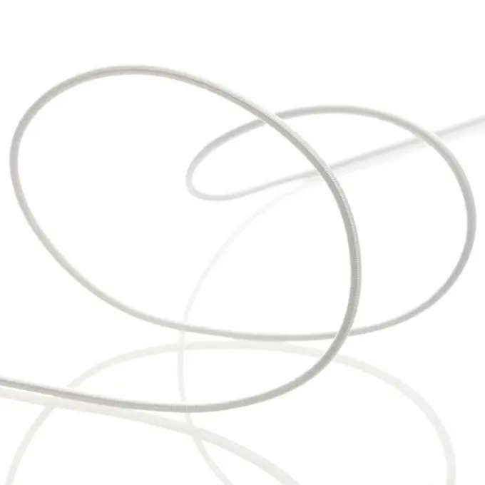 Elastikkordel Weiß 2,4 mm – Nr. 4 Kostenloser Rückversand