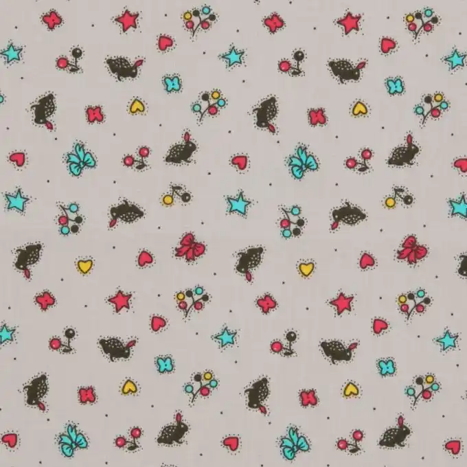 Neue Kollektion Baumwollstoff Leicht Kaninchen-Druck 135cm Breite