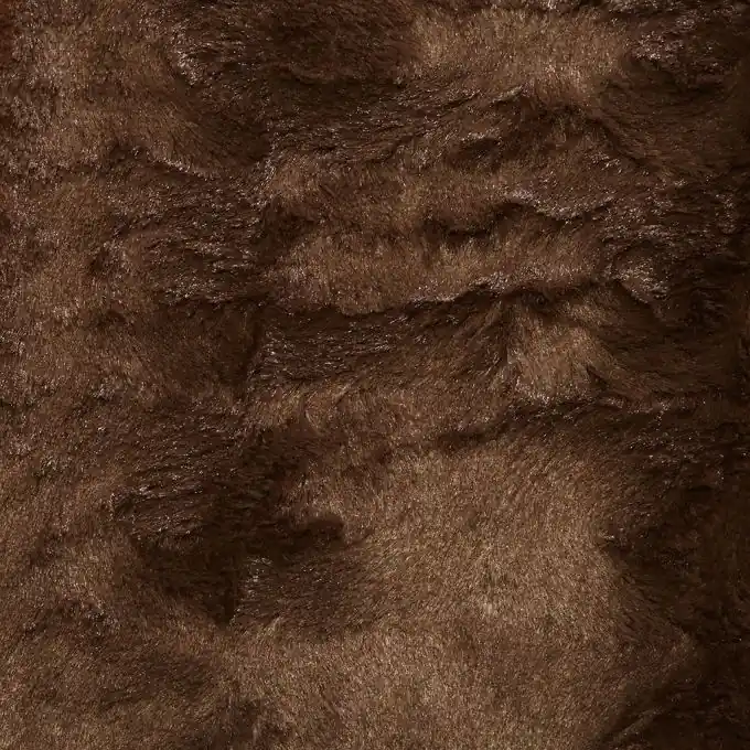 Garantierte Lieferung Leichte Unifarbene Kunstpelz Braun 150cm Breite