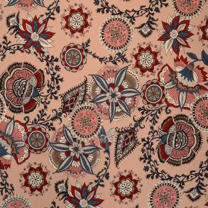 Viskosestoff große rosa Blumen 145cm Breite Abverkauf